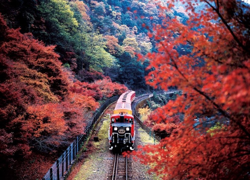 嵯峨野観光線のトロッコ列車に揺られ 秋色に染まる保津峡を抜けて 京都府 たびよみ