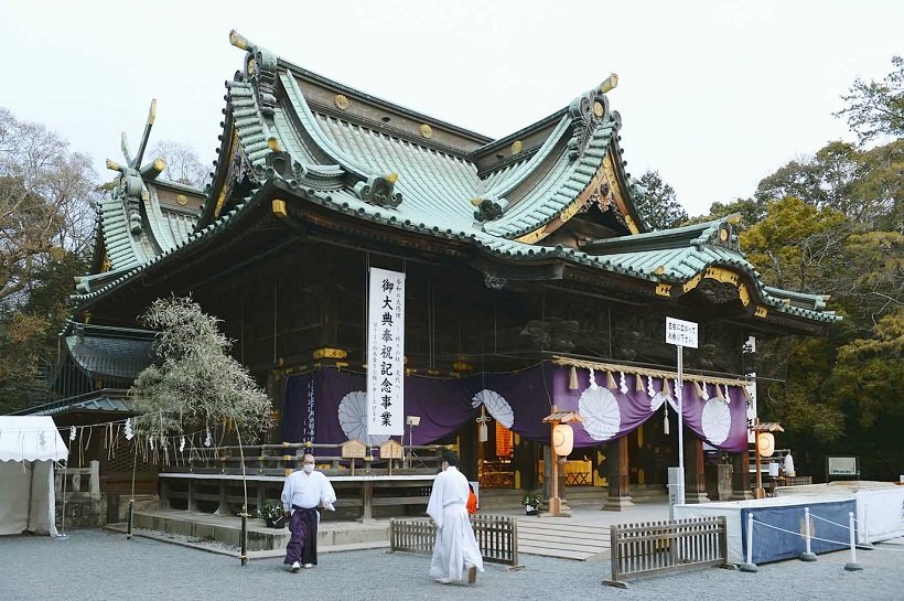 三嶋大社の本殿は権現造りとしては日本最大級。国の重要文化財