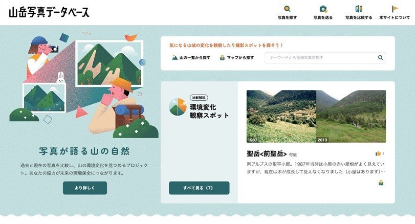 日本山岳会、東邦大、東北大が山岳写真のデータベースを公開