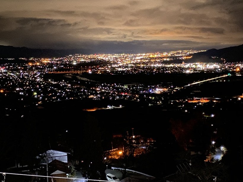 善光寺平の夜景を一望👀姨捨夜景ツアー開催