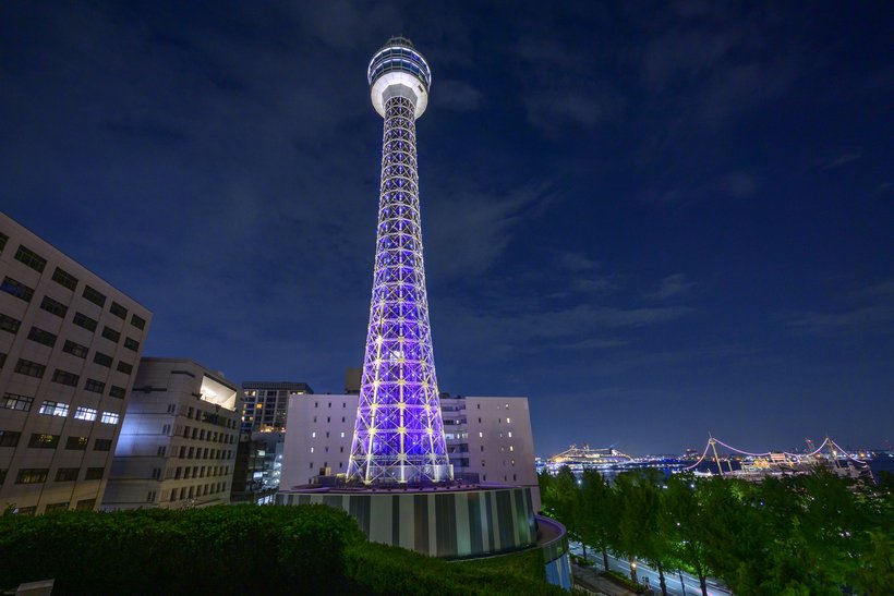 横浜マリンタワーで光のイベント開催中