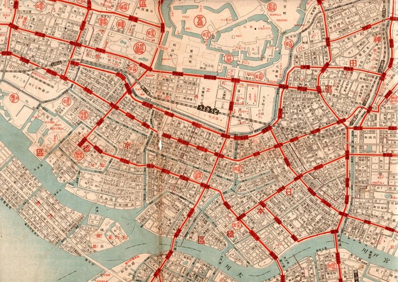 【明治・大正・昭和　古地図さんぽ】第1回 大正時代の東京市中心部《実地踏測 東京市街全図／和楽路屋／1919年（大正8）発行》